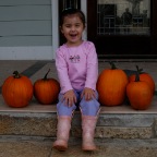 Kayla and the pumpkins