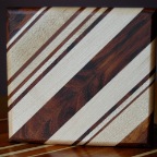 Cutting board with diagonal alignment