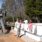 Pouring the concrete walls